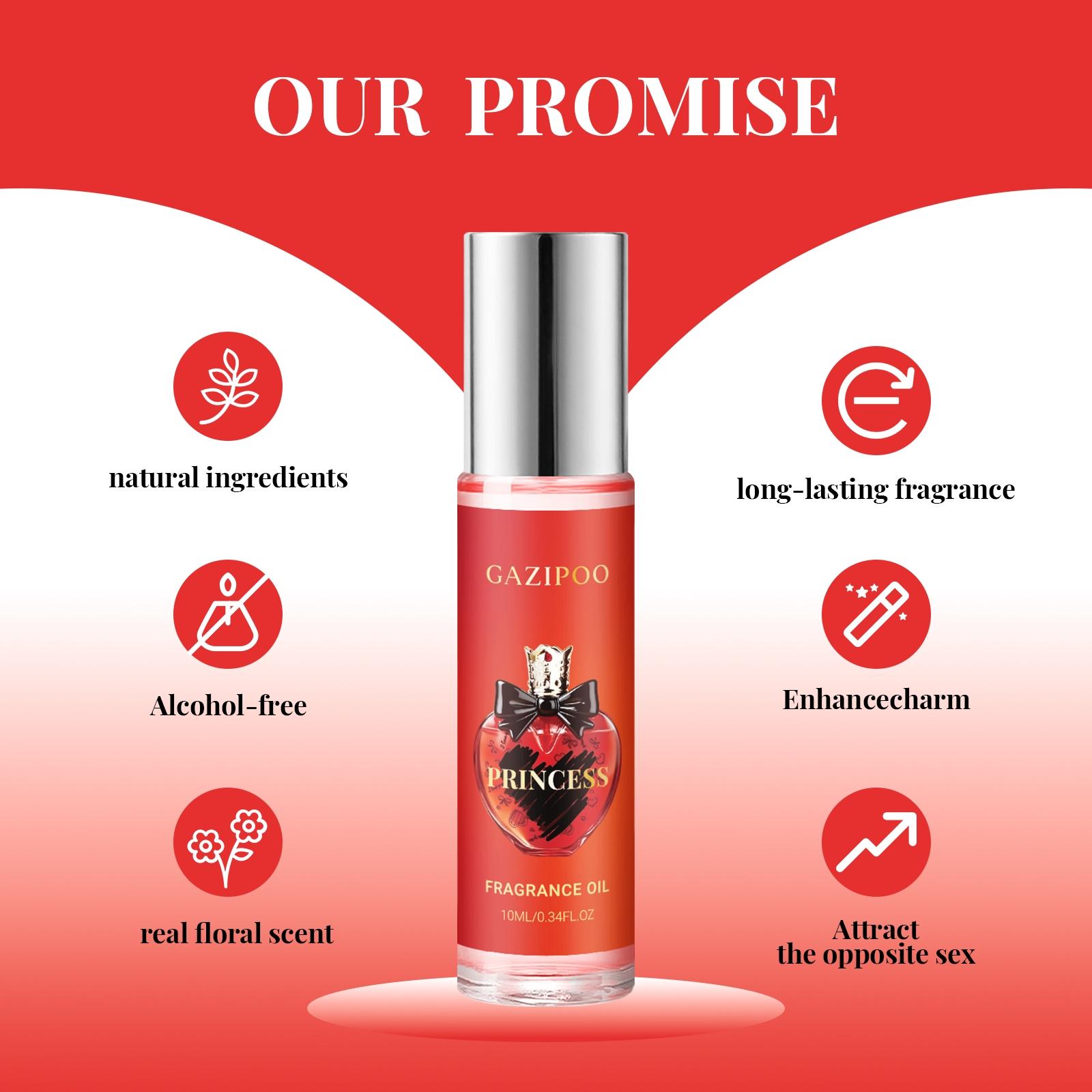Gazipoo Princess Floral Fruit Scented Roller Perfume Oil, Long-Lasting Sweet Fragrance, Portable Body Mist, Ideal for Dates