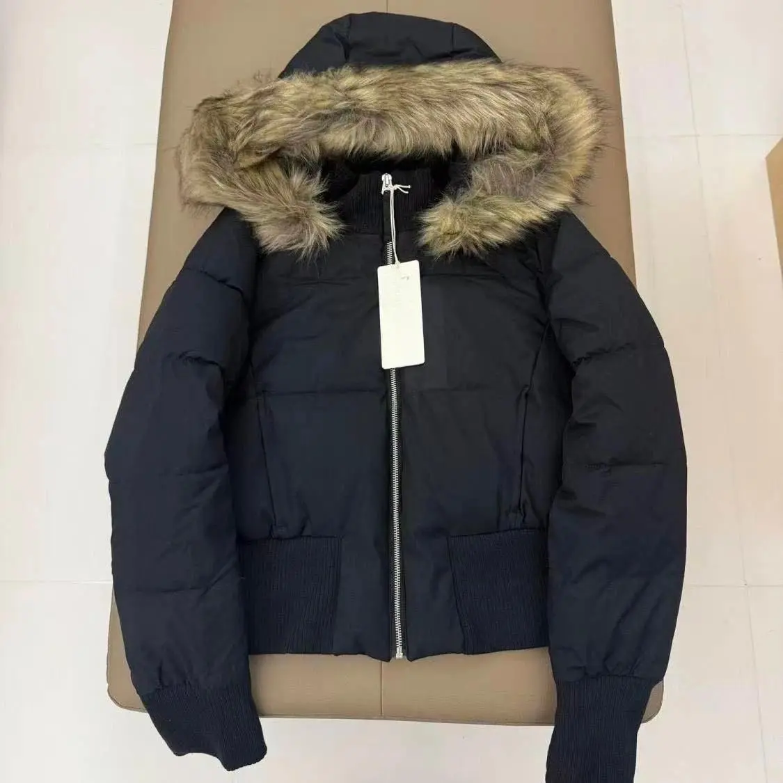 American Style Vintage Faux Fur Hooded Woman Autumn Winter  Casual Long Sleeve Coat Outwear Fashion Warm Jacket Outerwear Chic