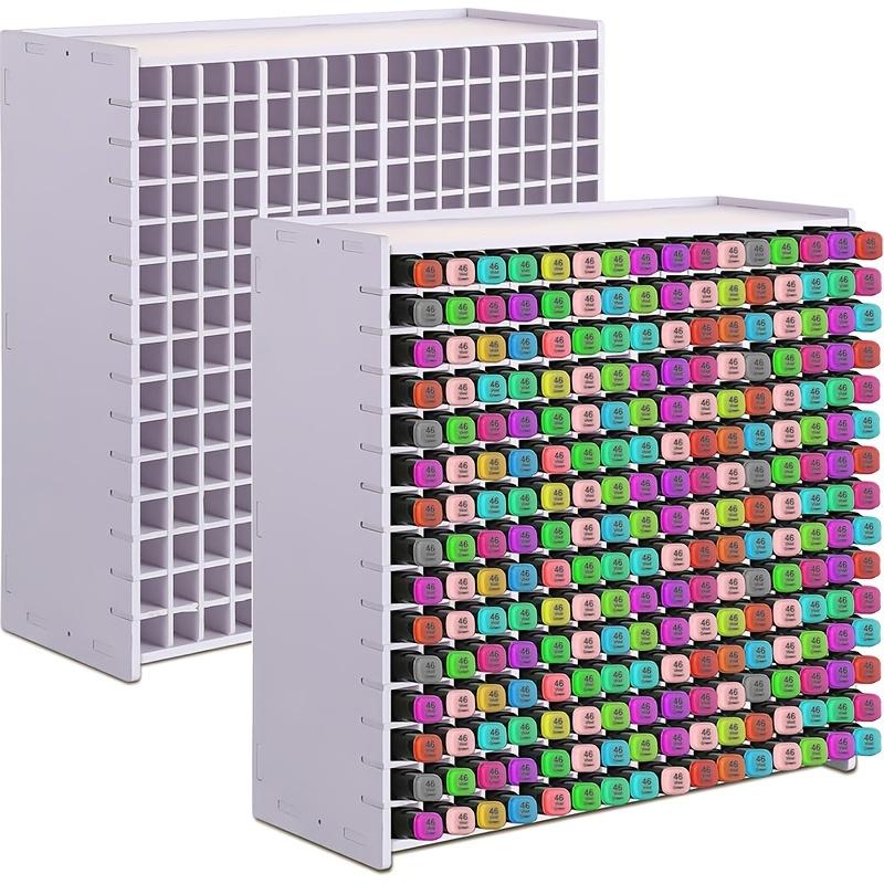 Art Pencil Shelf, 72/120/180/240 Removable Divider Design - Suitable for Tabletops, School Supplies, and Halloween or Christmas Graffiti Pens and Card Organizers, Art Supply Organizers