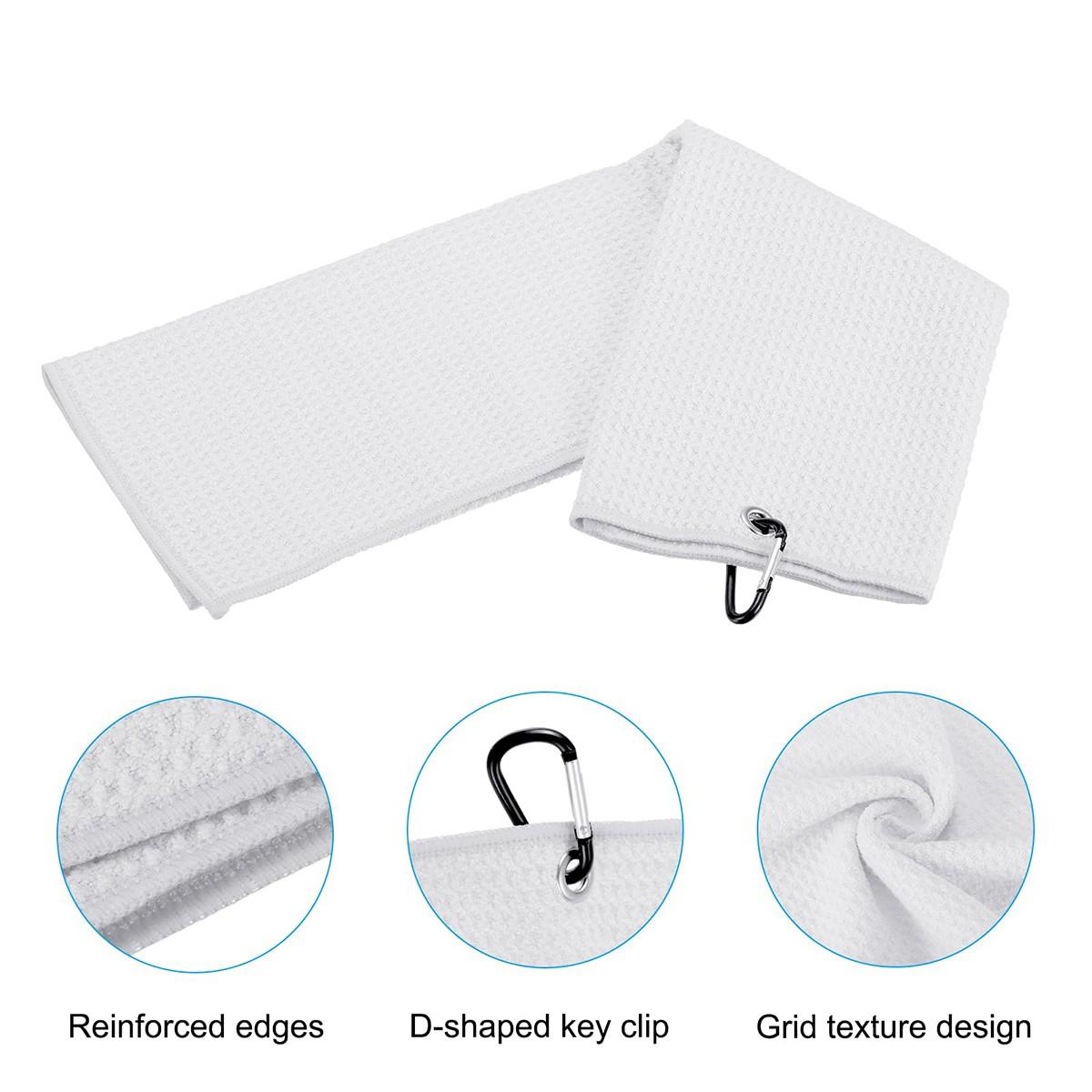 Microfiber Waffle Golf Towel, Pineapple Lattice Sports Towel, Absorbent & Quick-Dry Design, Ideal for Outdoor Activities