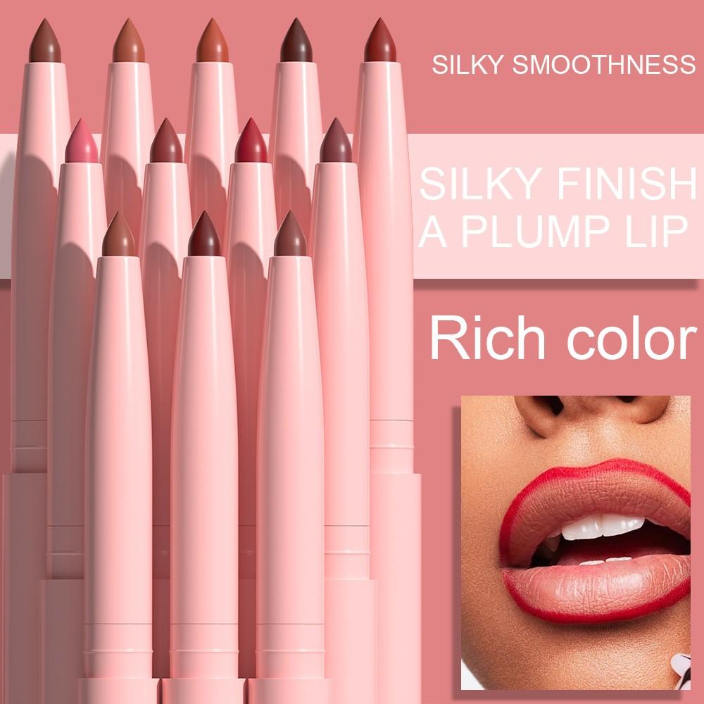 6pcs Lip Liner Pen Set Long-Lasting, Waterproof Sweatproof, Easy Coloring Non-fading Color Rendering Lip Gloss Set Beauty Makeup