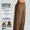 Women's Casual Pants Vintage Split Wide Leg Loose Fit Corduroy Long Pants Classy Casual Trousers, Comfortable and Stylish, Perfect for Daily Wear Spring Valentine's Day Casual Comfy Trousers