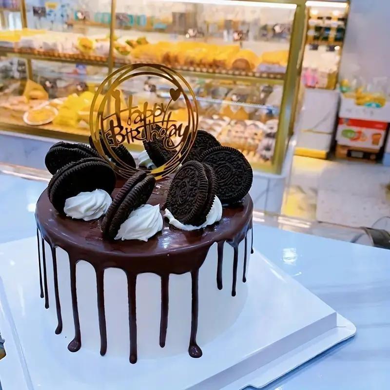 40pcs Acrylic Cake Decorations, Flashing Party Cake Decor, Birthday Card, Creative Baking Supplies, Festival and Birthday Gifts