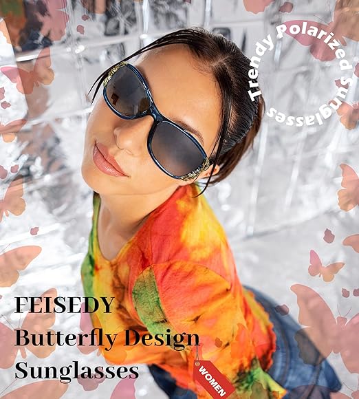 EyeconicFinds Women's Polarized Night Vision Glasses, Yellow Lens, Anti-glare, Safe Driving, B0103, Y2K Style, UV Protection, Sunglasses, B0078 EyeconicFinds Women's Polarized Night Vision Glasses, Yellow Lens, Anti-glare, Safe Driving, B0103, Y2K Style, UV Protection, Sunglasses, B0078