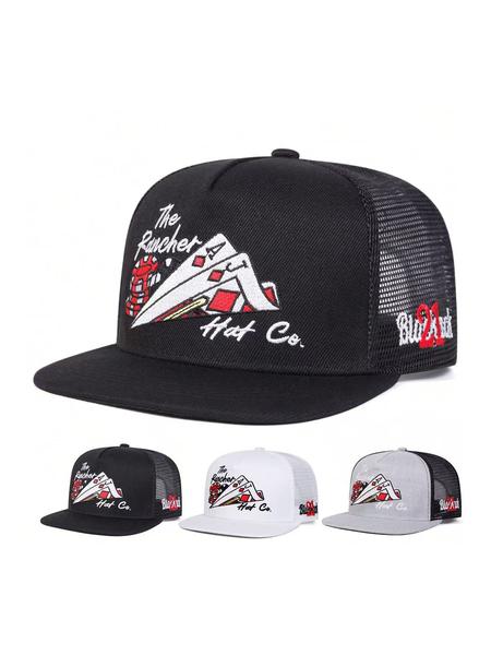 Unisex Hip Hop Poker Hat, Adjustable Sun Protection Casual Mesh Cap, Perfect Beach Vacation Accessory, Ideal for Travel