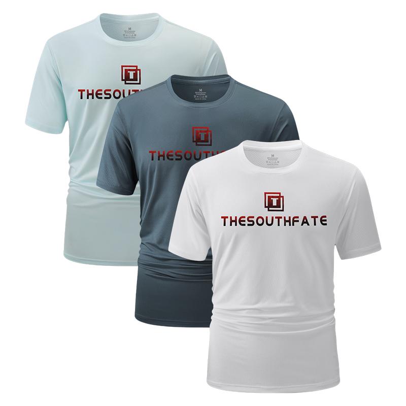 1/3 Men's Quick Dry Athletic Shirts, Moisture Wicking Gym Workout Tops, Short Sleeve Casual Tee for Running Sports Fitness