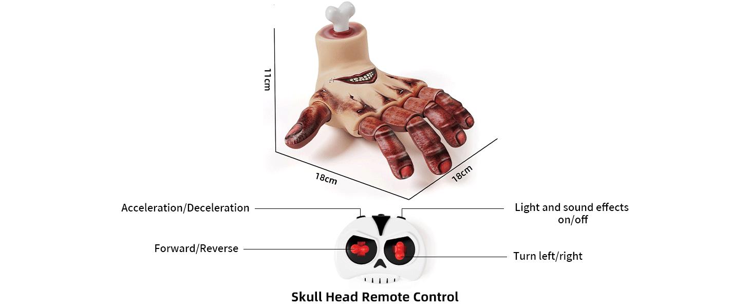 Electronic Horror Self-Walking Sound-Emitting Hand Halloween Prop - Remote Control Prank Tool, Gift-Ready Packaging, Scary Family Festive Home Decoration, Realistic Fake