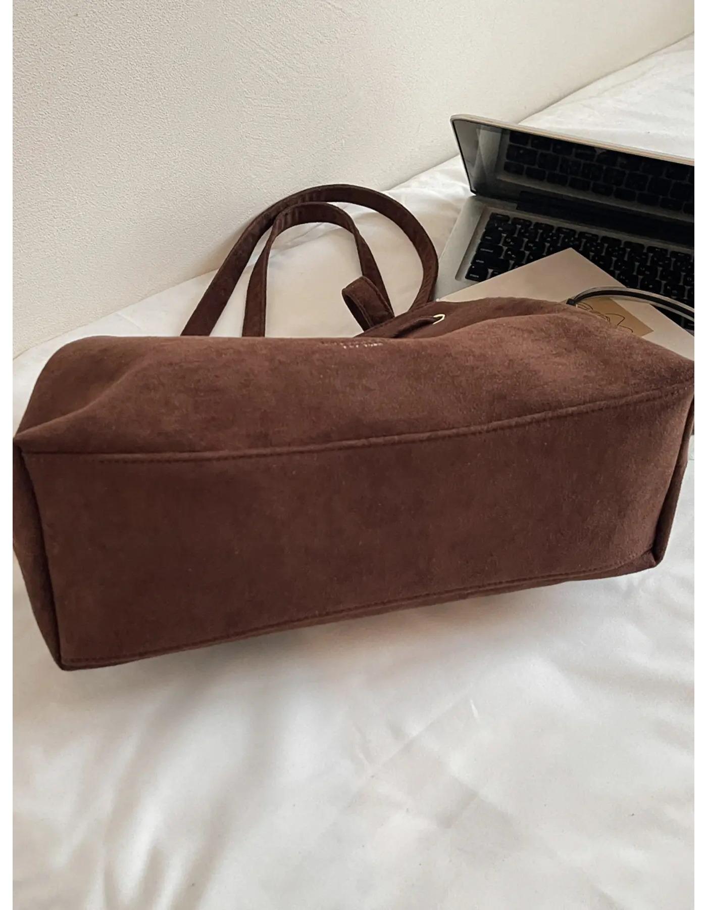 Retro Exquisite Relaxing Drawstring-Closure Tote Bag for Women, Chic Adjustable Large-Capacity Everyday Purse, Gym & Commuter Bag for Files, Tablets, Dates
