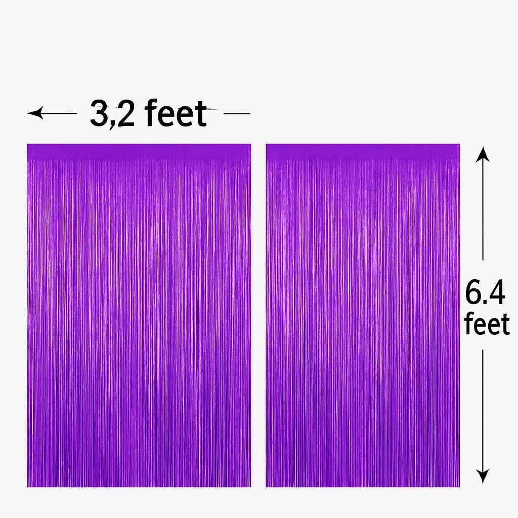 2 Pack Metallic Tinsel Fringe Curtain Backdrop Streamers 3.2ft x 6.4ft. Party Decoration for Birthday, Wedding, Eve, Graduation, Shower & Other Event Decoration 2 Pack Metallic Tinsel Fringe Curtain Backdrop Streamers 3.2ft x 6.4ft. Party Decoration for Birthday, Wedding, Eve, Graduation, Shower & Other Event Decoration