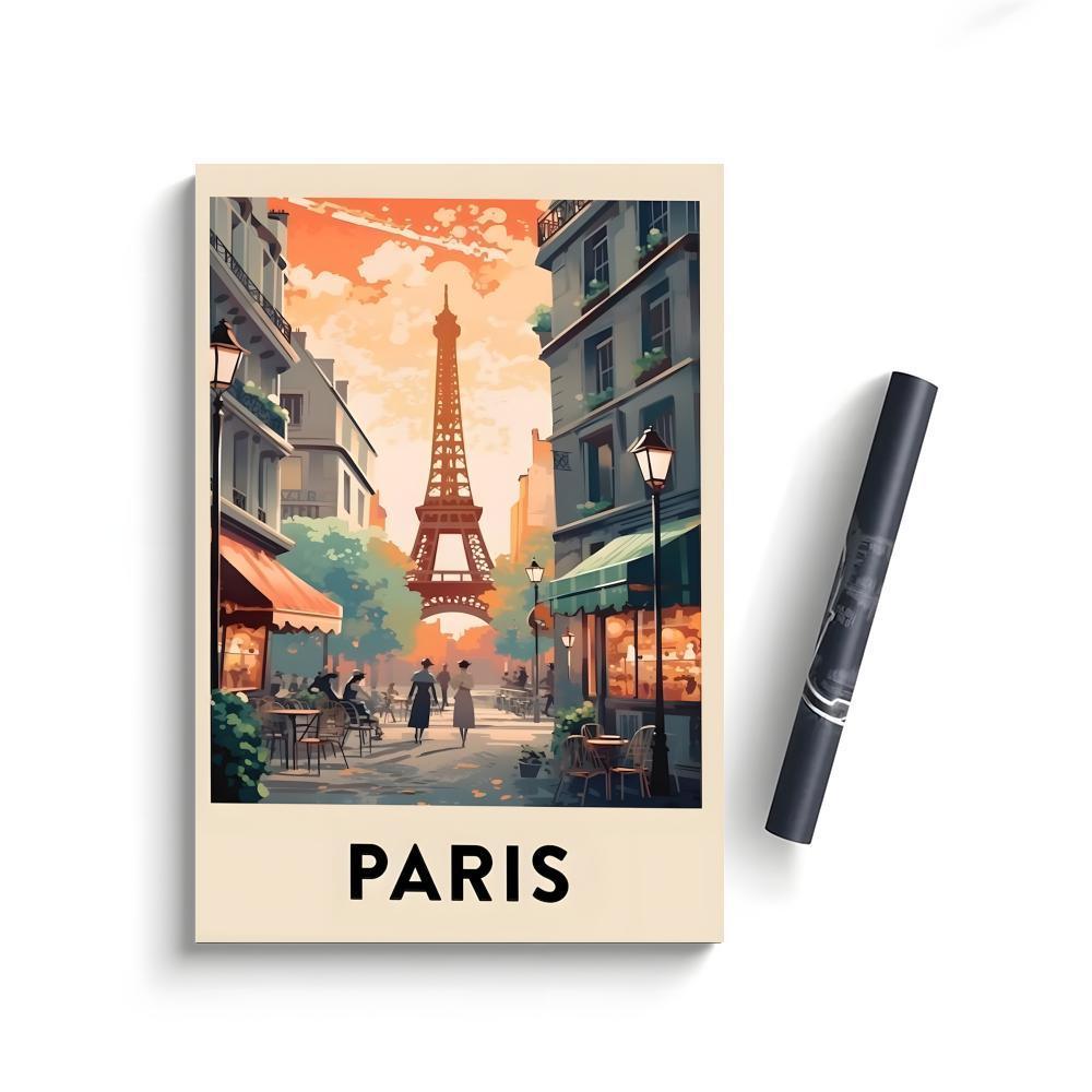 E-Eiffel Tower Poster Bedroom Home Decor Art Poster Perfect Gift for Family and Friends