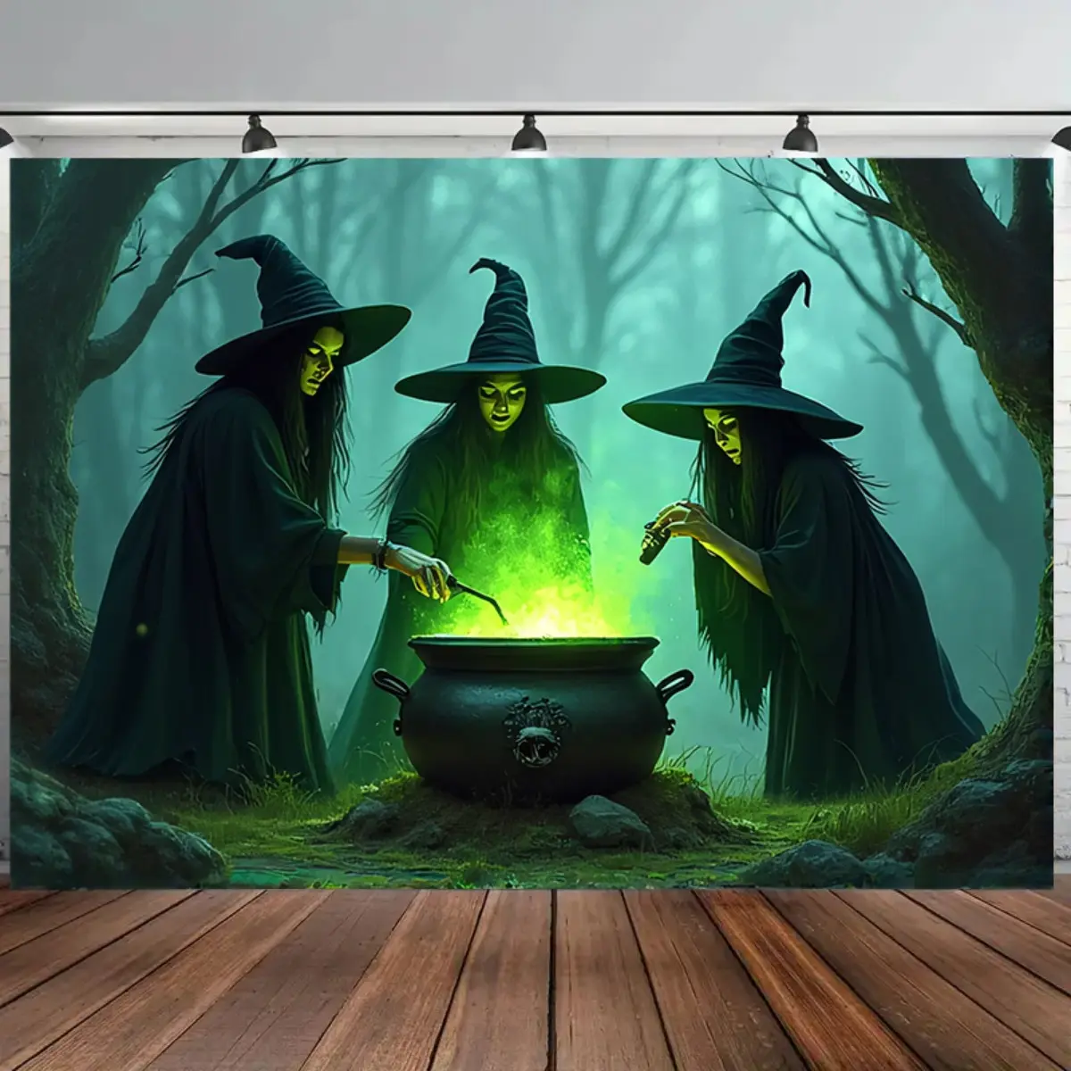 Flat - 1pc 2D Plane Halloween Party Backdrop Banner for Photography, Ideal for Living Room, Bedroom, Office, Birthday Celebrations, Home Decoration, And Party Photos, Easy to Set Up for Both Indoor And Outdoor Use