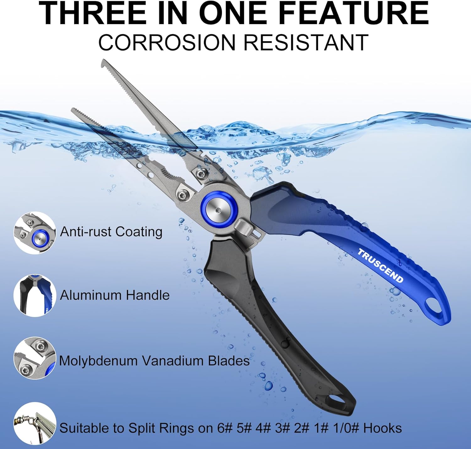TRUSCEND Lockable Fishing Pliers with High Tungsten Cutter, Innovative Ergonomic Handy Handle, Saltwater Corrosion Resistant Teflon Coated Fishing Tool, Super Light Multi-Function Fishing Gifts tiktokshopspringglowup TRUSCEND Lockable Fishing Pliers with High Tungsten Cutter, Innovative Ergonomic Handy Handle, Saltwater Corrosion Resistant Teflon Coated Fishing Tool, Super Light Multi-Function Fishing Gifts tiktokshopspringglowup