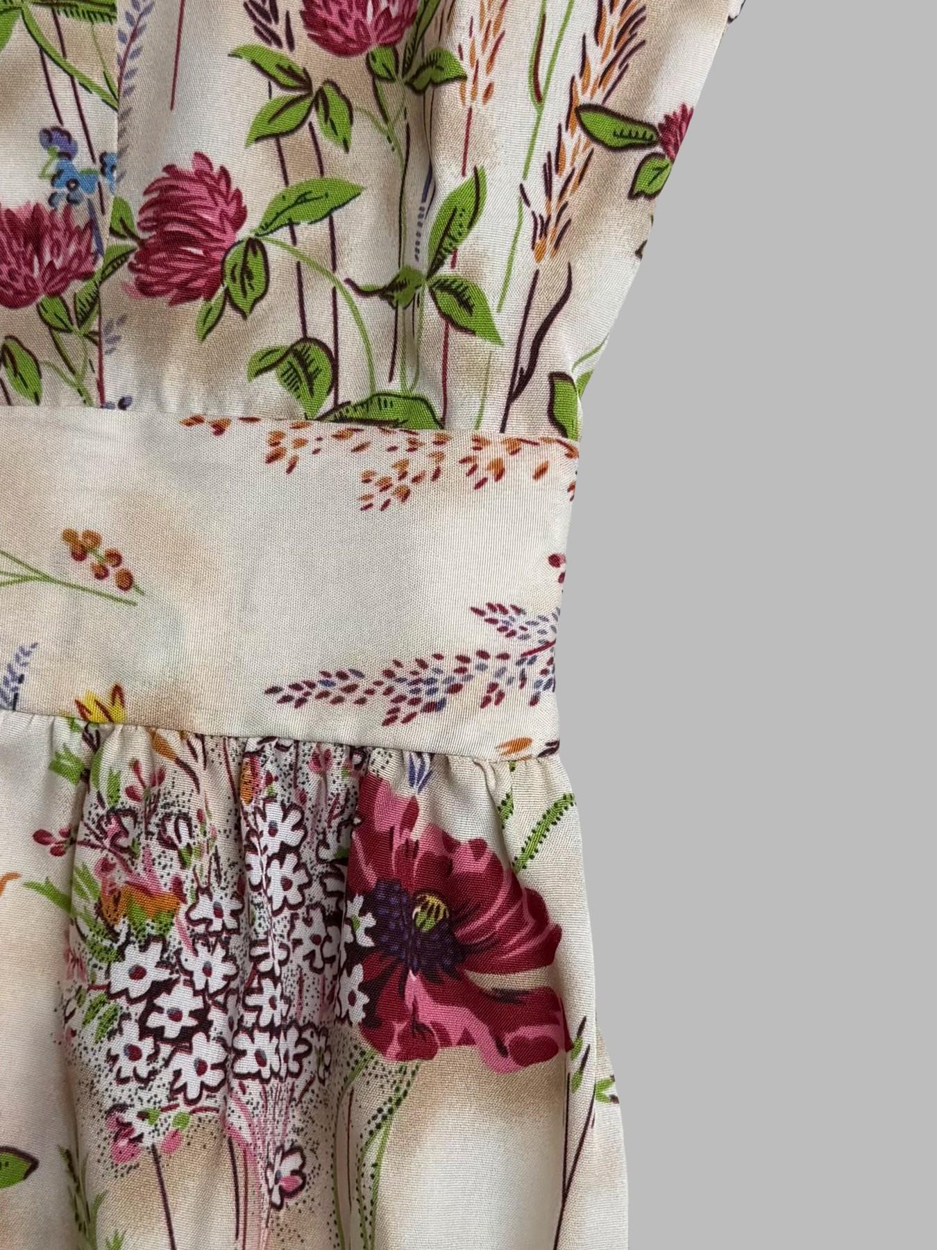 Women's Floral Print Backless Dress, Tie-Up Bow Design, Elastic Waist, Casual Vacation Commute, Elegant Halter Square Neck Dress
