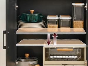 MAHANCRIS Wooden Kitchen Island on Wheels with Drop Leaf, Adjustable shelves, Towel Rack and Drawer, Storage solutions for Kitchen