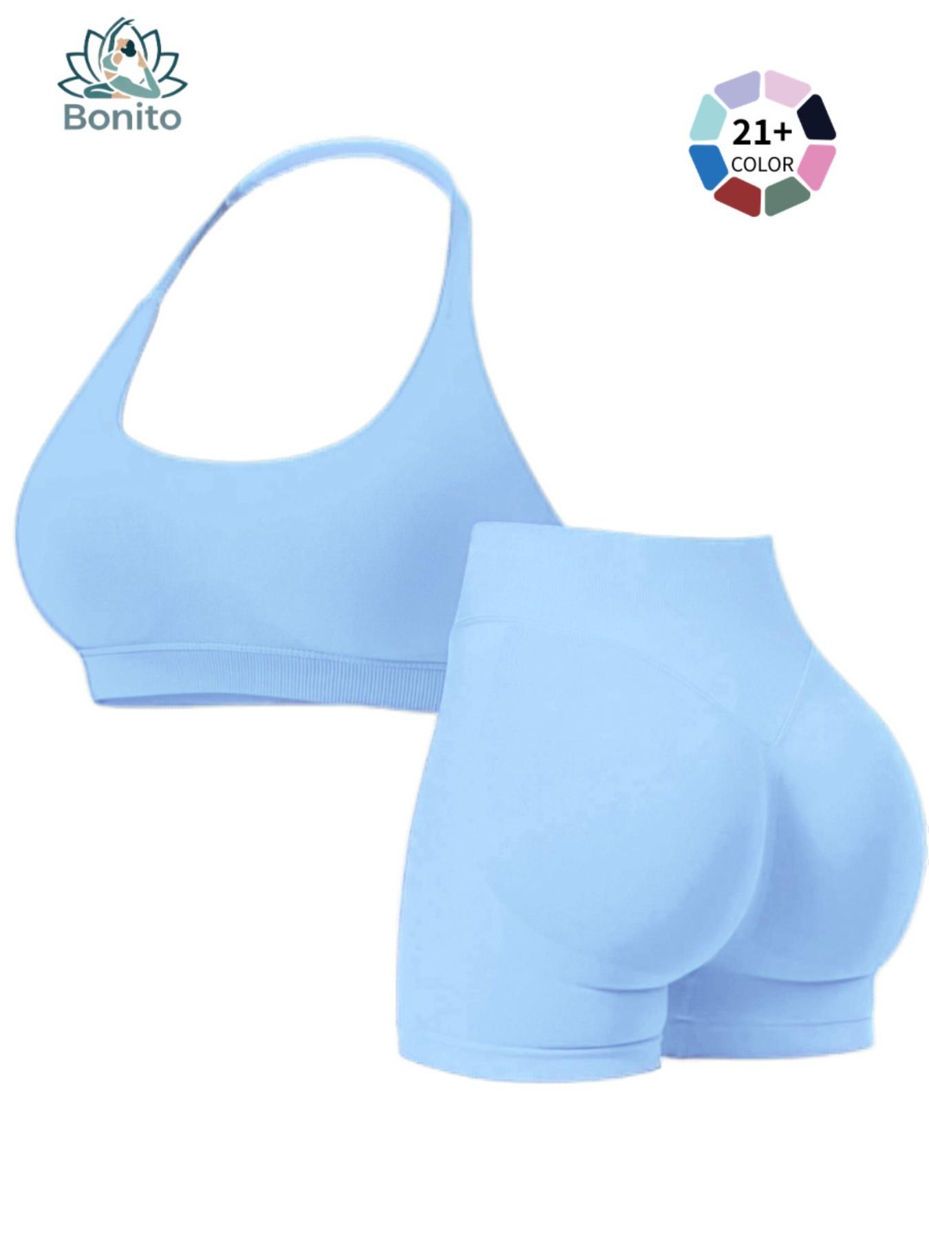 Trendy Backless Halter Yoga Suit, 2 Piece High Waist Workout Set, Perfect for Fitness Girls, Stylish and Comfortable Gym Wear