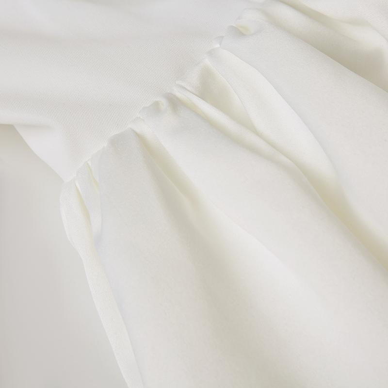 Women's elegant white slim-fit strapless floor-length dress with simple chest-shaped back strap design for evening gowns, suitable for wedding parties, clubs, formal wear, Classy Dresses