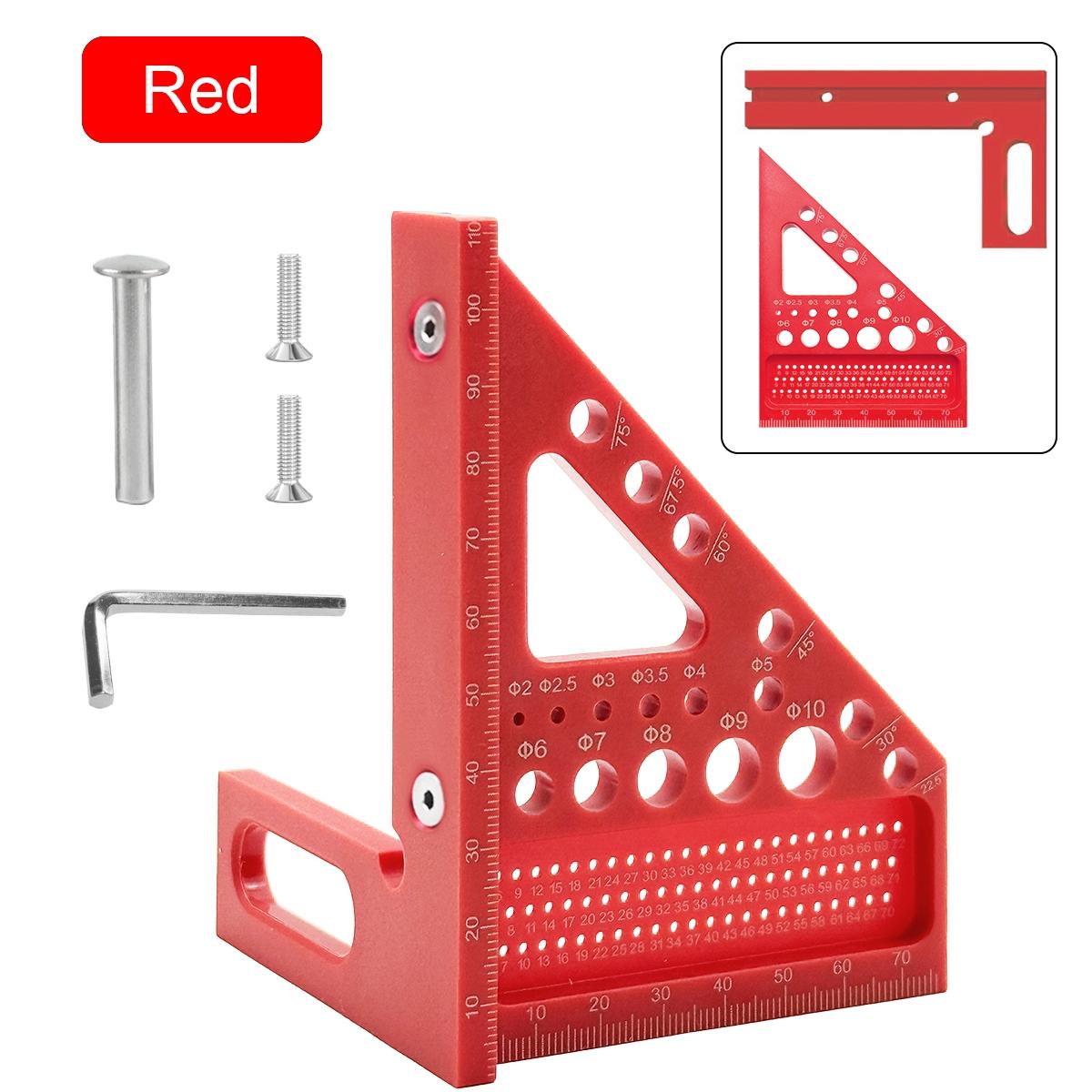 Multifunctional Woodworking Angle Adjustment Ruler, Measuring, Positioning, Drilling, Marking, Essential Tool for Beginners