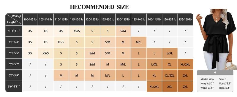 FMEYOA Womens Fashion V Neck Blouse Short Sleeve Belted Casual T-Shirts Basic Tee Tops FMEYOA Womens Fashion V Neck Blouse Short Sleeve Belted Casual T-Shirts Basic Tee Tops