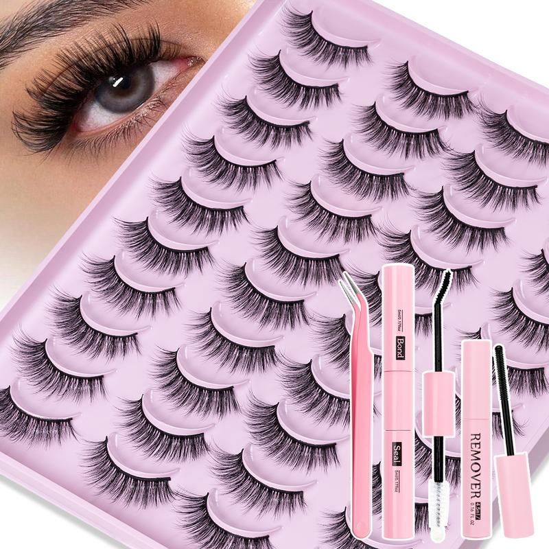 High-capacity false eyelashes in various styles, D-curved design, easy DIY personal false eyelashes, DIY false eyelash extension kit, Individual lash extensions, suitable for daily use, parties, travel