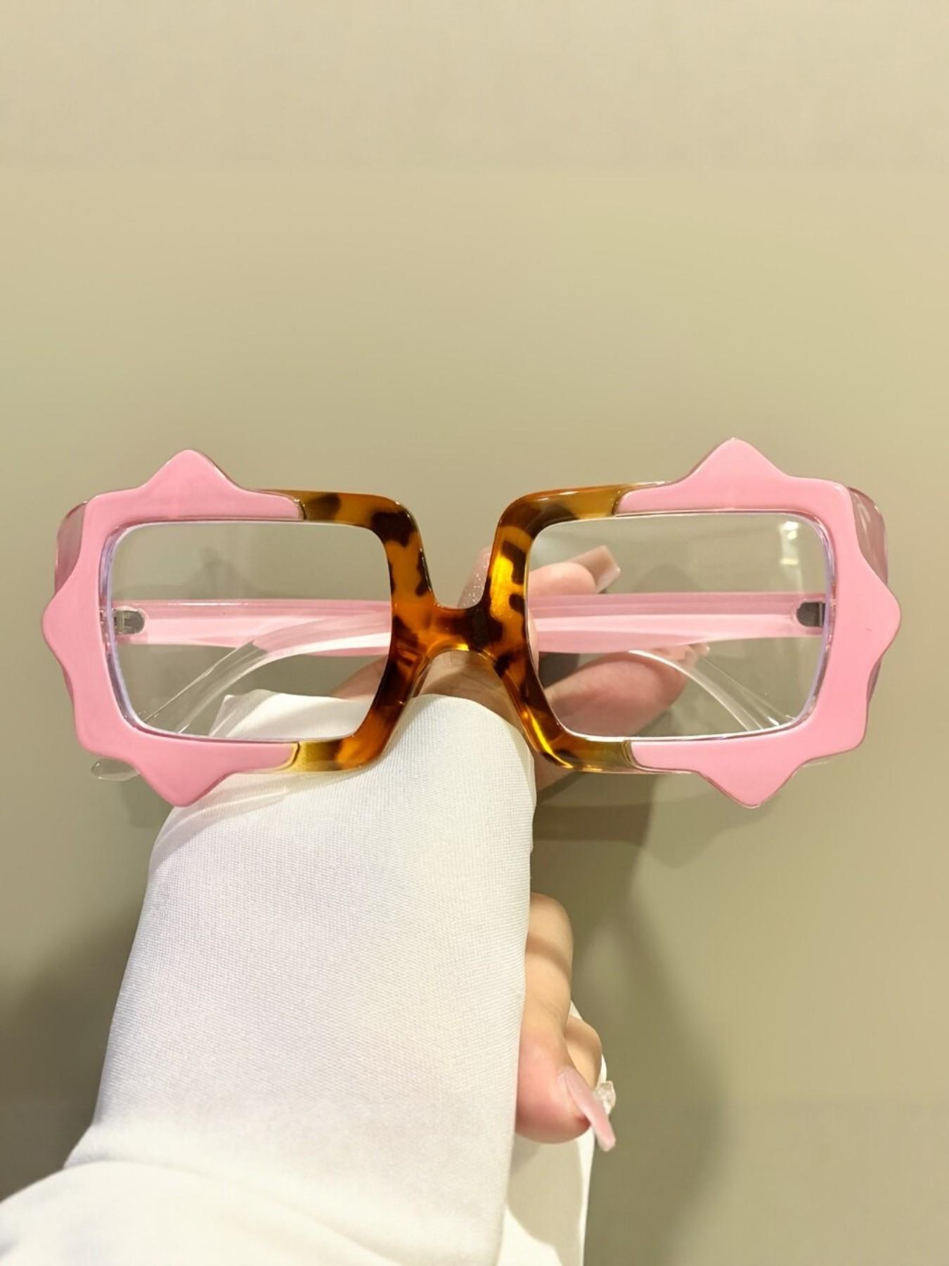 New Frame Glasses, Fashion Rectangular Frames, Unisex Trendy Eyewear, Metal Hinges, PC Lenses, Men and Women, Stylish Eyewear