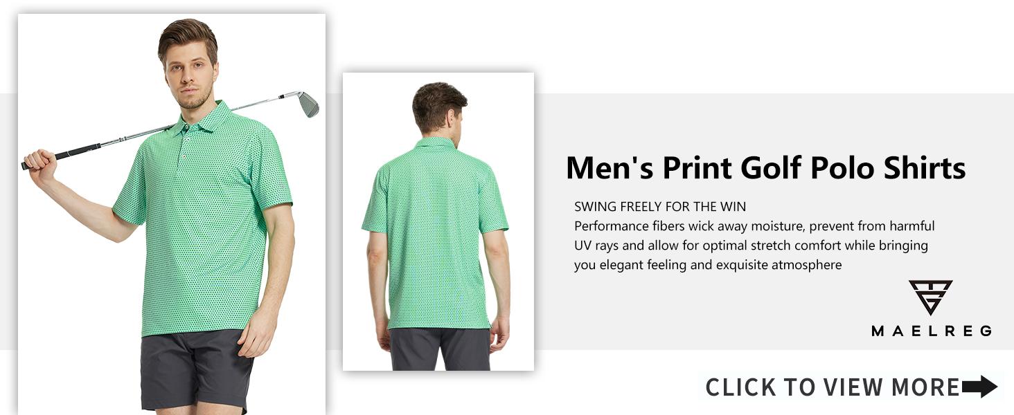 M MAELREG Men's Polka Dot Print Polo Shirt, Performance Golf Shirt, comfortable lapel shirt, stylish casual tops, men's T-shirt,Outdoor Tops SpringStatements