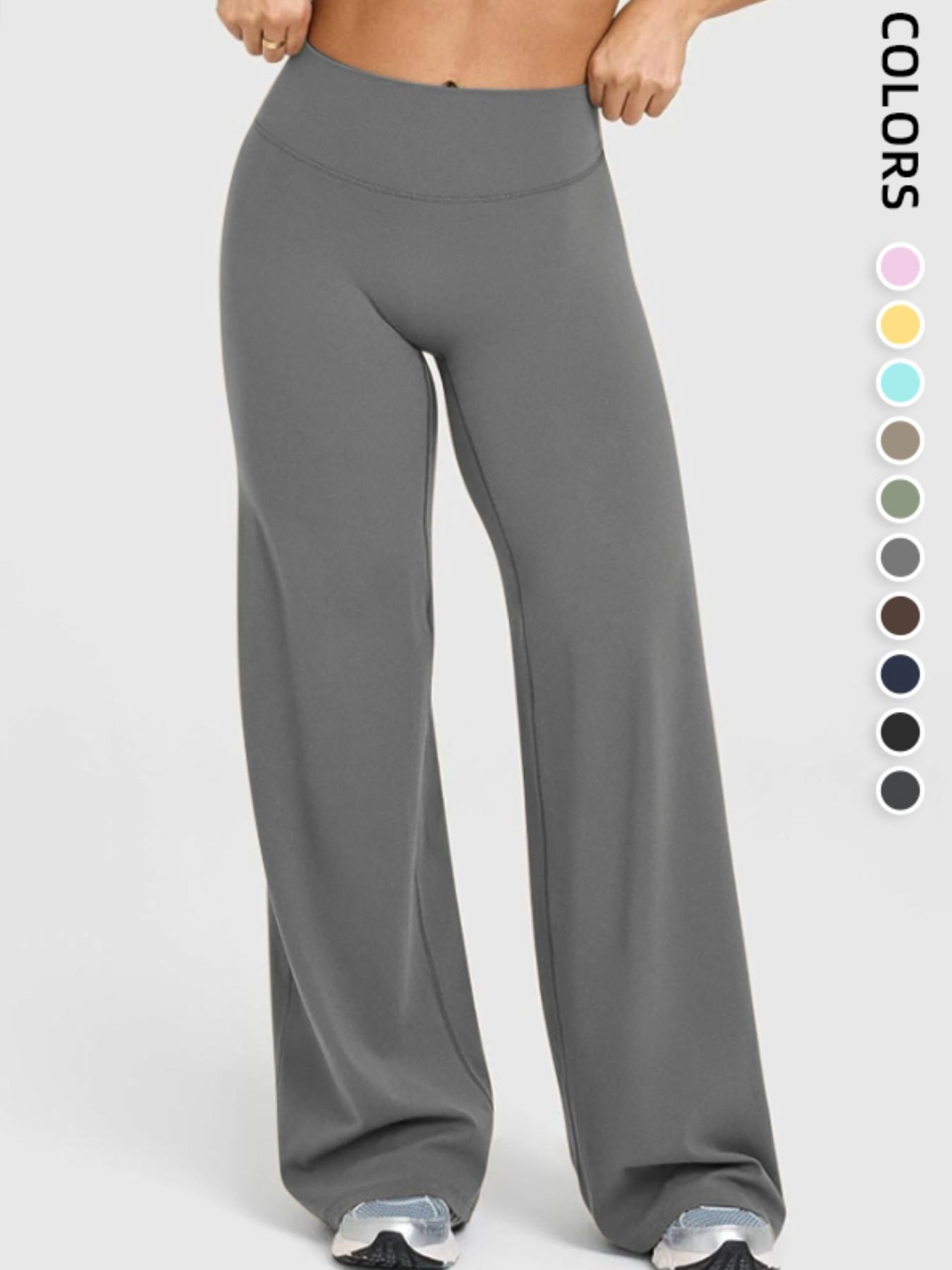 Women's Yoga Wide Leg Pants, Soft Skin-Friendly, Loose Fit, Slimming Fitness Casual Pants, Sporty All-Season Wear