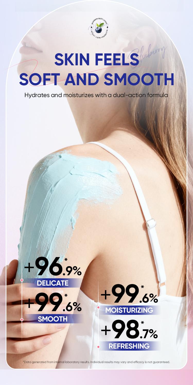 Blueberry Body Lotion 100g Moisturizing Deep Nourishing Brightening Scented Full-Body Skincare for Dry Skin