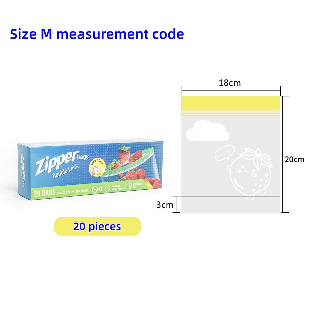 1 box of kitchen standing fresh-keeping freezer bag: food grade PE double ribbed color strip compact bag for refrigerator fresh-keeping/freezing, universal leak proof and moisture-proof, suitable for home people to store and freeze food ingredients