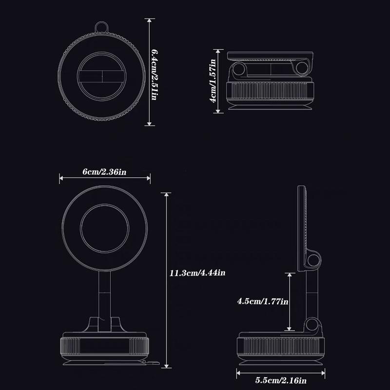 Magsafe Car Mount Charger, 15w Turbo Wireless Charging, Suction Cup Phone Mount, 360° Adjustable Vacuum Magnetic Holder, Wireless Mobile Charger for iPhone 12-17 Pro Max Magsafe Car Mount Charger, 15w Turbo Wireless Charging, Suction Cup Phone Mount, 360° Adjustable Vacuum Magnetic Holder, Wireless Mobile Charger for iPhone 12-17 Pro Max