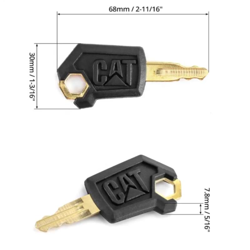 CAT Caterpillar Heavy Equipment Ignition Key - Replacement Key for Caterpillar Excavator Loader Bulldozer Forklift, Durable Heavy Duty Ignition Key for CAT Construction Machinery