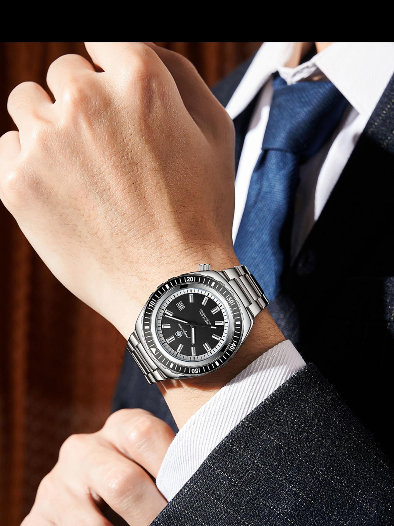 Paazomu 2026 Men's Watch, Original Fashion Business Brand, Waterproof Quartz Wrist Watch, Sport Clock, Automatic Date Watch, Male Reloj