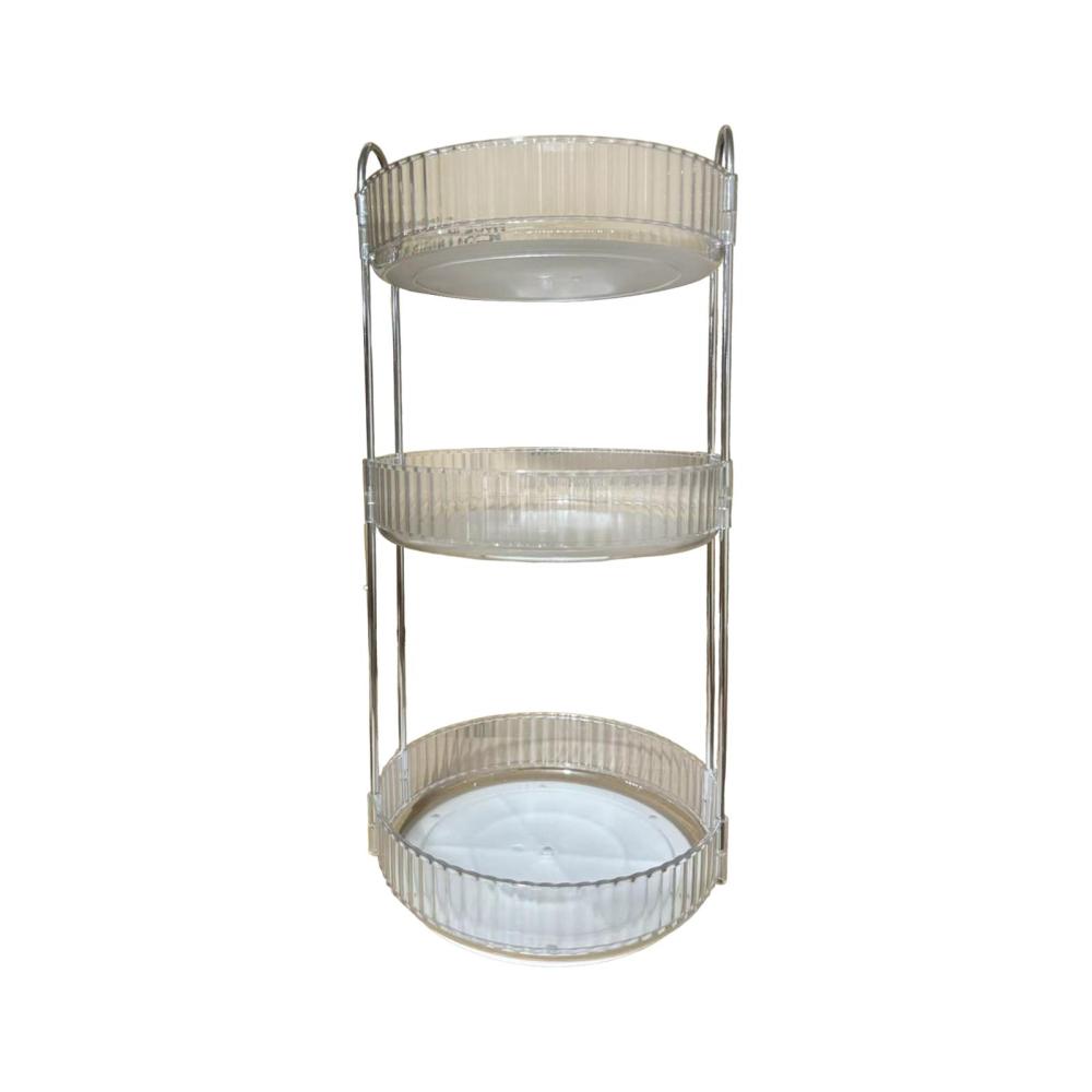 360° Rotating Makeup Organizer - Large Capacity Cosmetic and Skincare Dresser | Spinning Perfume Organizer Vanity Shelf for Makeup, Perfume, and Skincare (3 Tiers) ,Deals for you days Racks Household