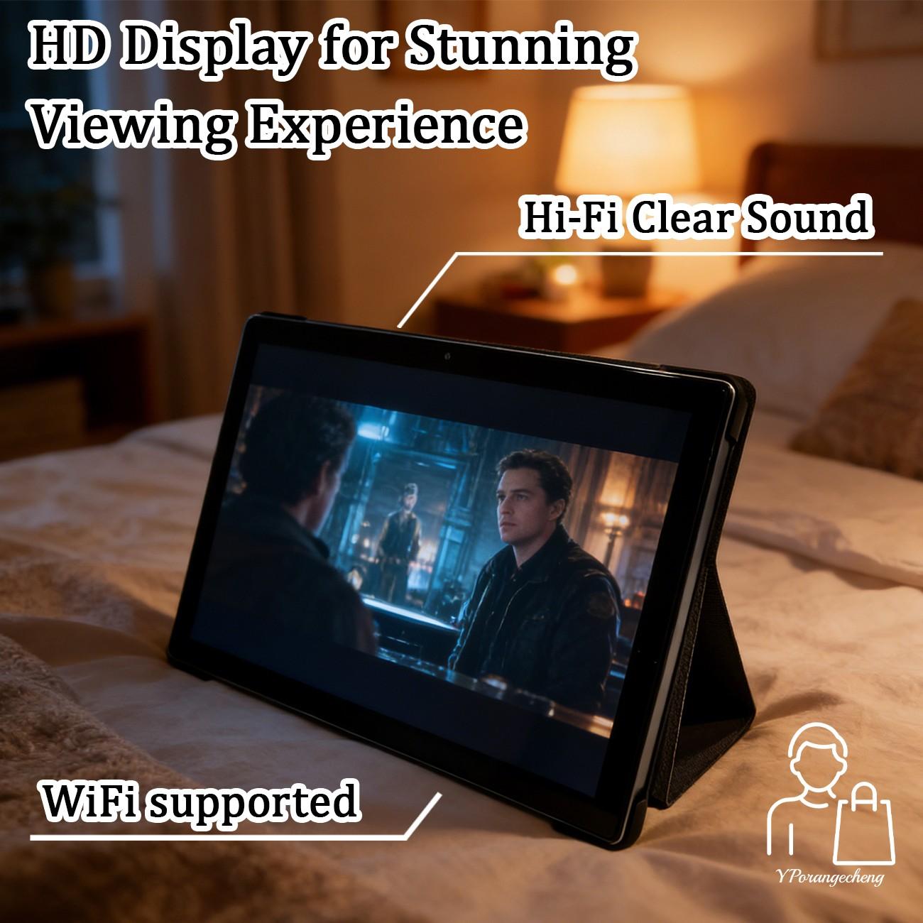 Surprise Gift Alert, 10-Inch HD Screen Android Tablet PC, 5g WiFi Dual Camera, 2-In-1 Tablet, Bluetooth-compatible Keyboard, Mouse, Earphones, silver Color, Tablet With Keyboard