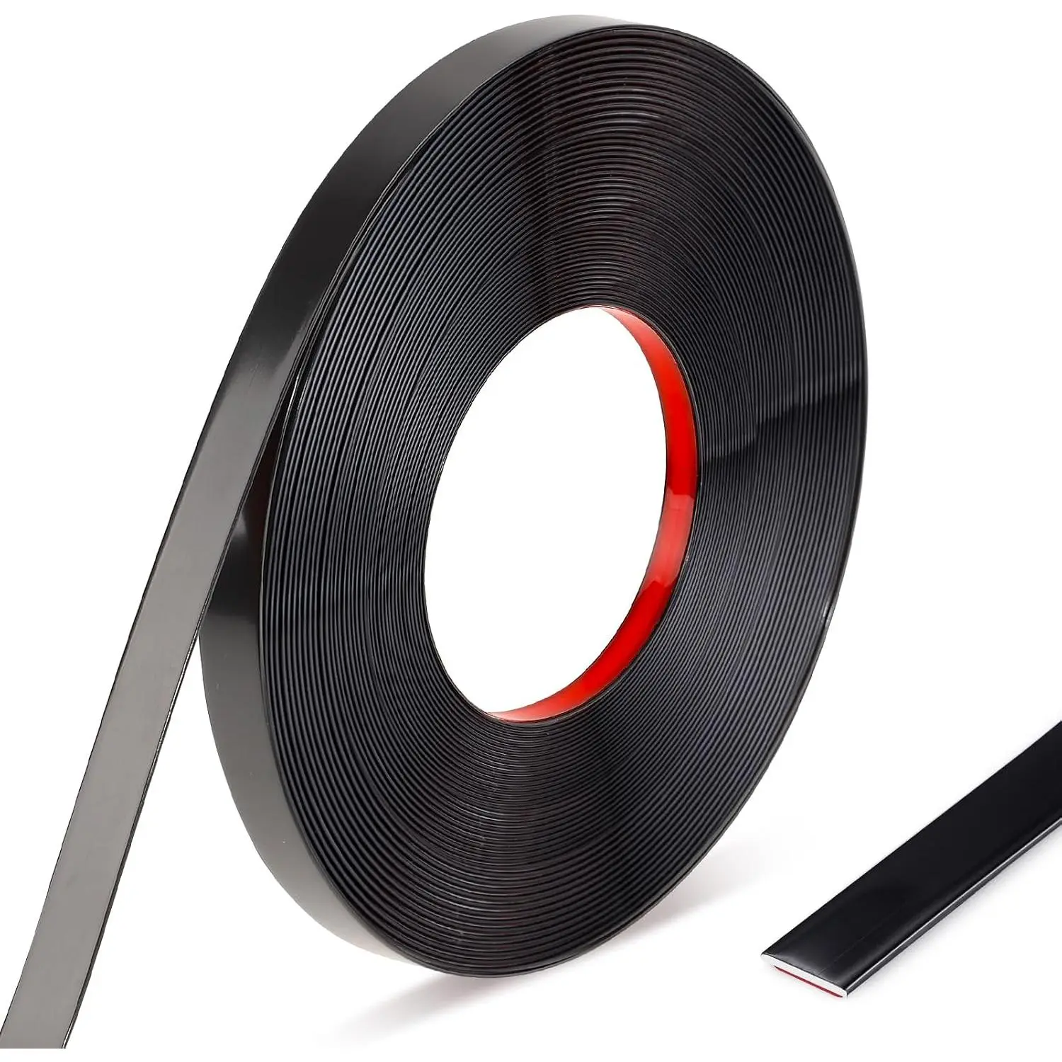 32Ft Black Peel and Stick Trim, 0.25In Self-Adhesive Molding Tape | Matte Black Finish Repositionable Adhesive Easy to Cut Trim for Mirrors Walls Cabinets Tile DIY Décor