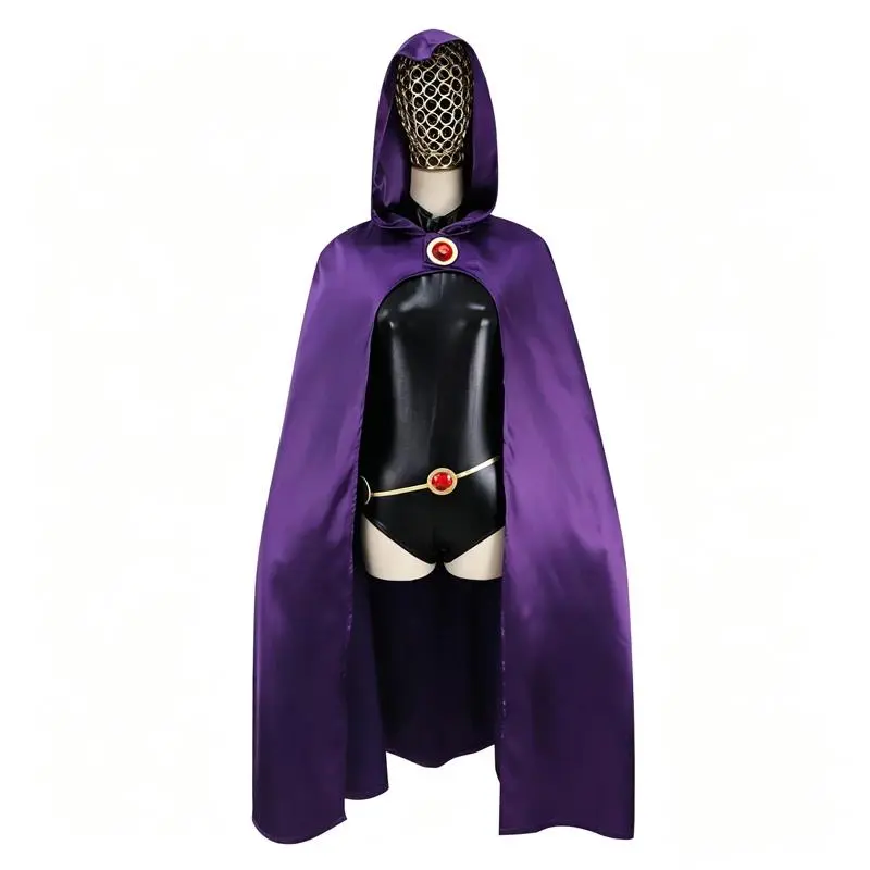 Teen Titans Raven Cosplay Costume Magical Girl Battle Jumpsuit Womens ...