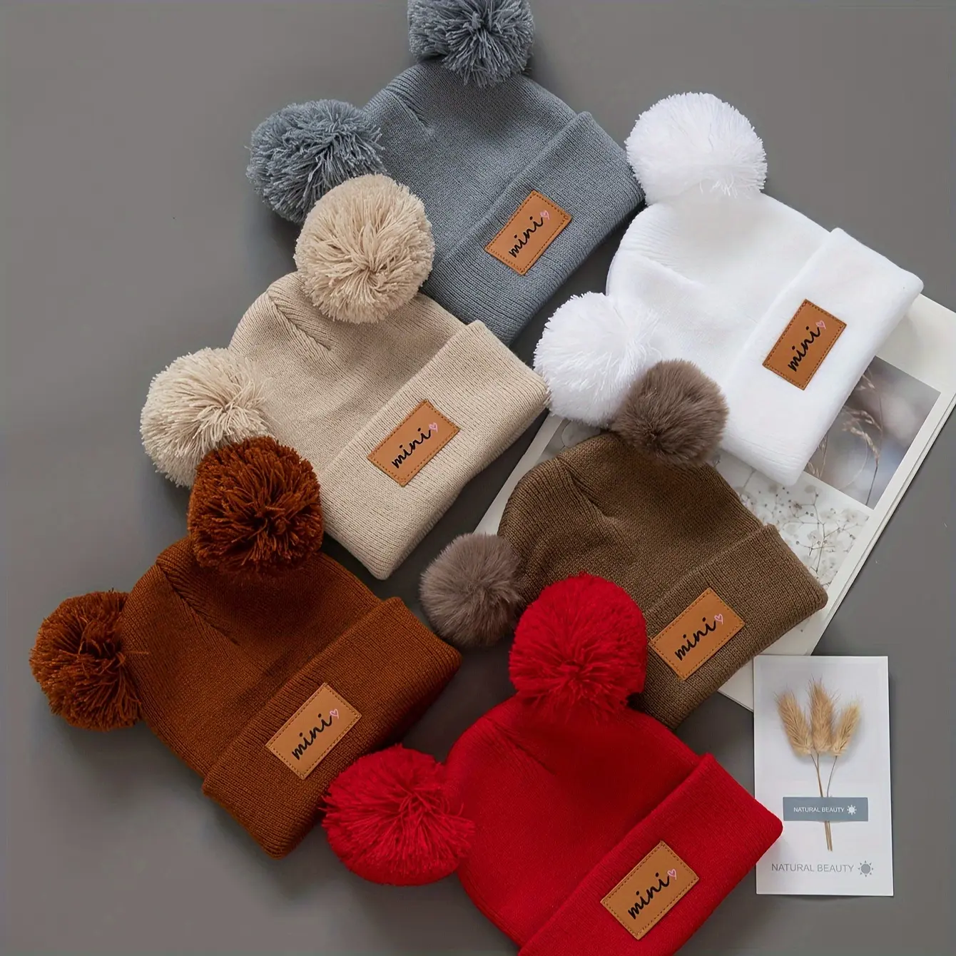 1pc Autumn Winter Baby Warm Knitted Hats with Kids Knit Beanie Hat Solid Color Children Hat Boys Girls Accessories