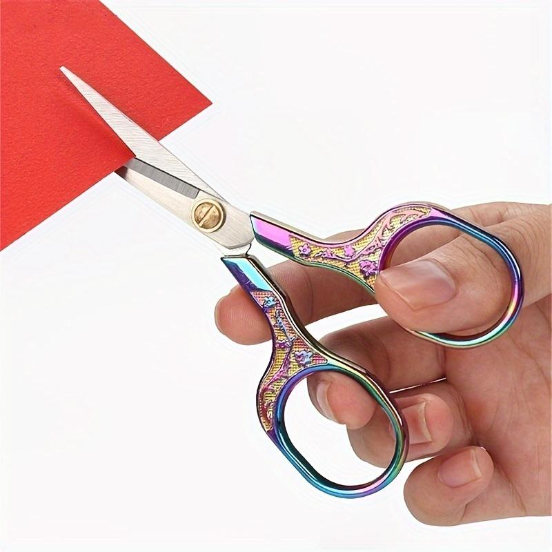 Retro Embroidery Sharp Scissors Set, Craft Sewing Scissors with Pointed Tips, Multi-purpose Detail Beauty Scissors for Office, Home, Kitchen, School