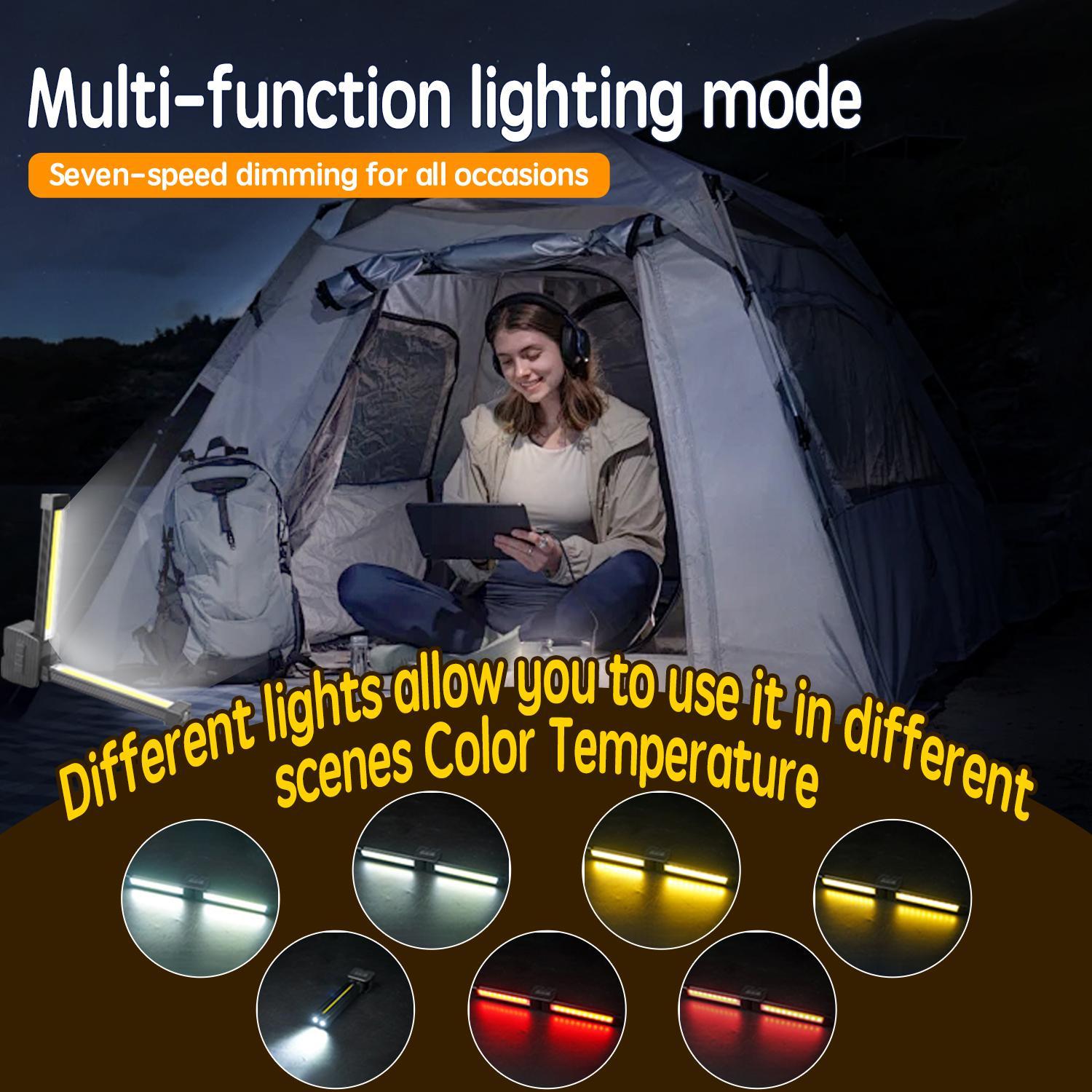 Fitness Selfie Light, Posing Light | 7 Speed Dimmer | Magnetic Base Work Light and 180° Folding Hook | USB Rechargeable,Led lights bedroom survival supply Dimmable Studio Video Lighting survival supplies