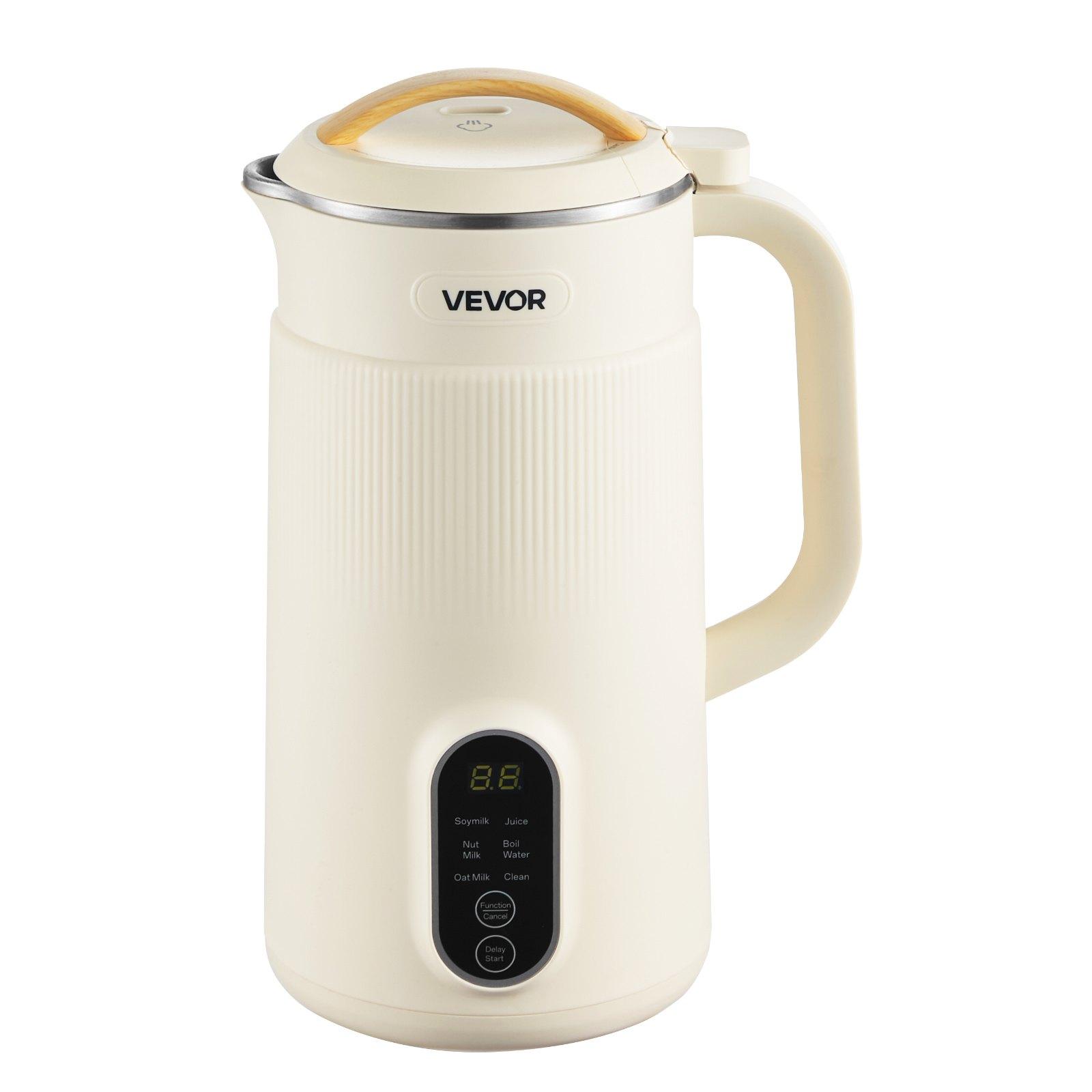 【Summerfinds】VEVOR 6-in-1 Nut Milk Maker, 20 oz Soy Milk Maker Machine with 6 Blades, for Homemade Oat, Nut, Soy, Juice, Plant-Based and Non Dairy Beverages with High-Temp Self-Cleaning, Boil Water, 12-Hour Delay 【Summerfinds】VEVOR 6-in-1 Nut Milk Maker, 20 oz Soy Milk Maker Machine with 6 Blades, for Homemade Oat, Nut, Soy, Juice, Plant-Based and Non Dairy Beverages with High-Temp Self-Cleaning, Boil Water, 12-Hour Delay