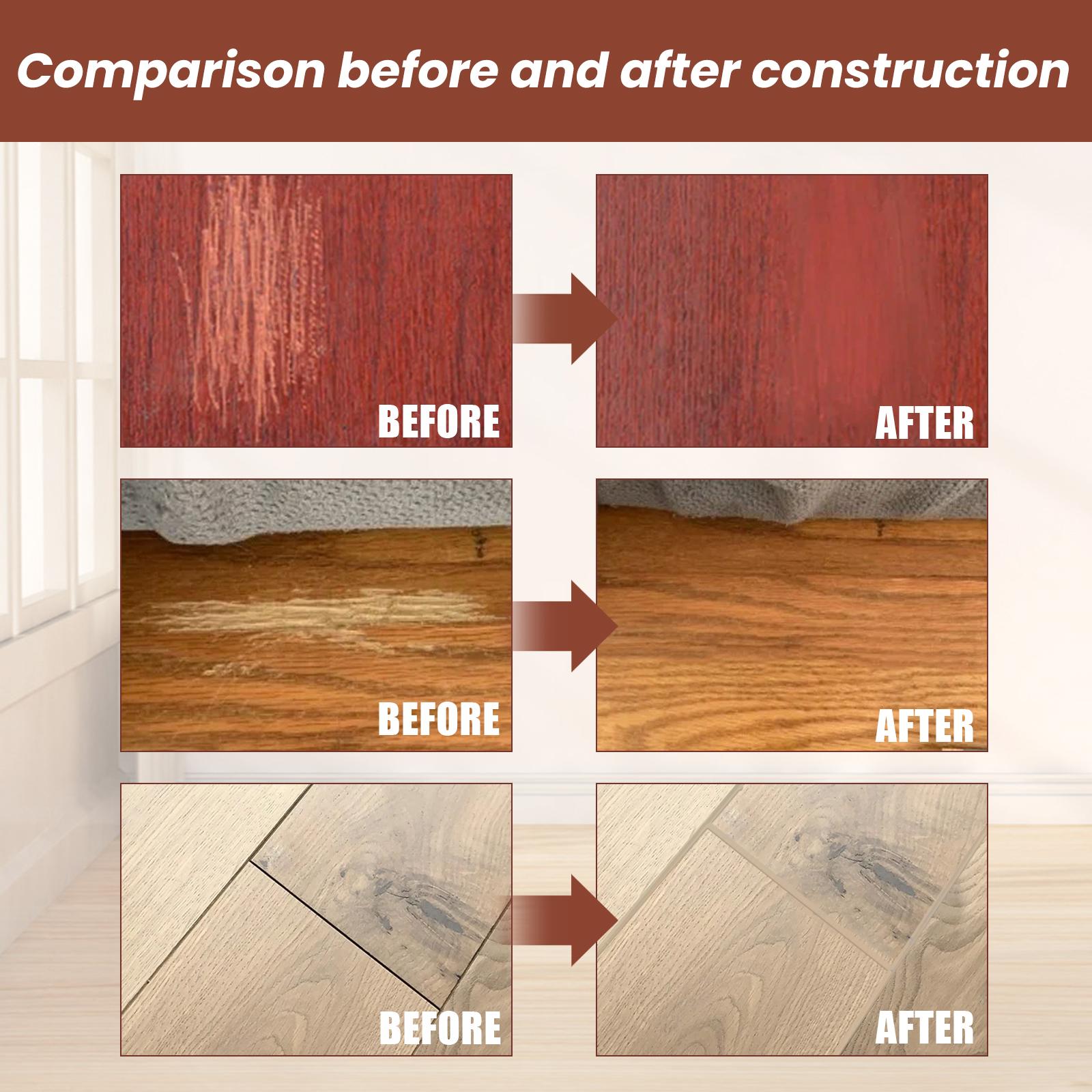JAYSUING Wood Floor Gap Filler 100g, Water-Based Wooden Floor Repair Sealant, Anti-Dust Gap Filling Paste for Wood Floor Gaps
