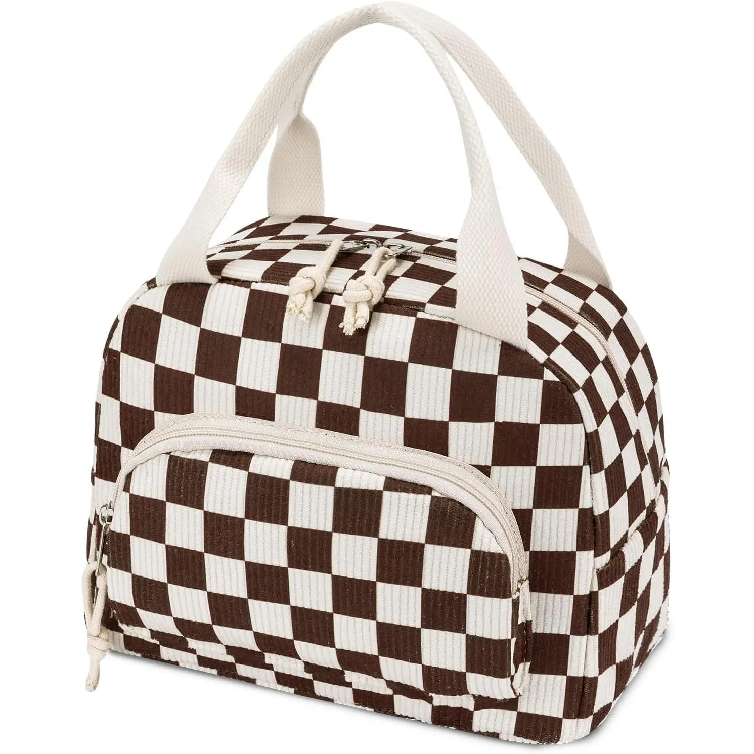 Coffee-White Plaid