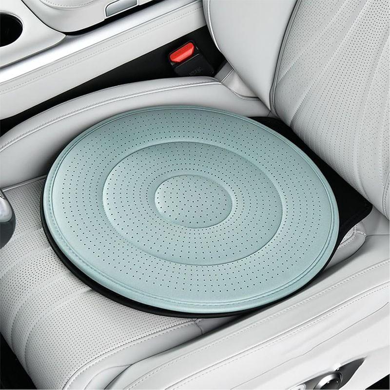 Rotating Car Seat Cushion, 360° Full Rotation, 53x40cm, an Ti-Slip Seat Pad, Moisture-Wicking Cushion, Ergonomic Support, for Driver, SUV, Truck, Elderly, Senior, Travel, Commute, Automotive