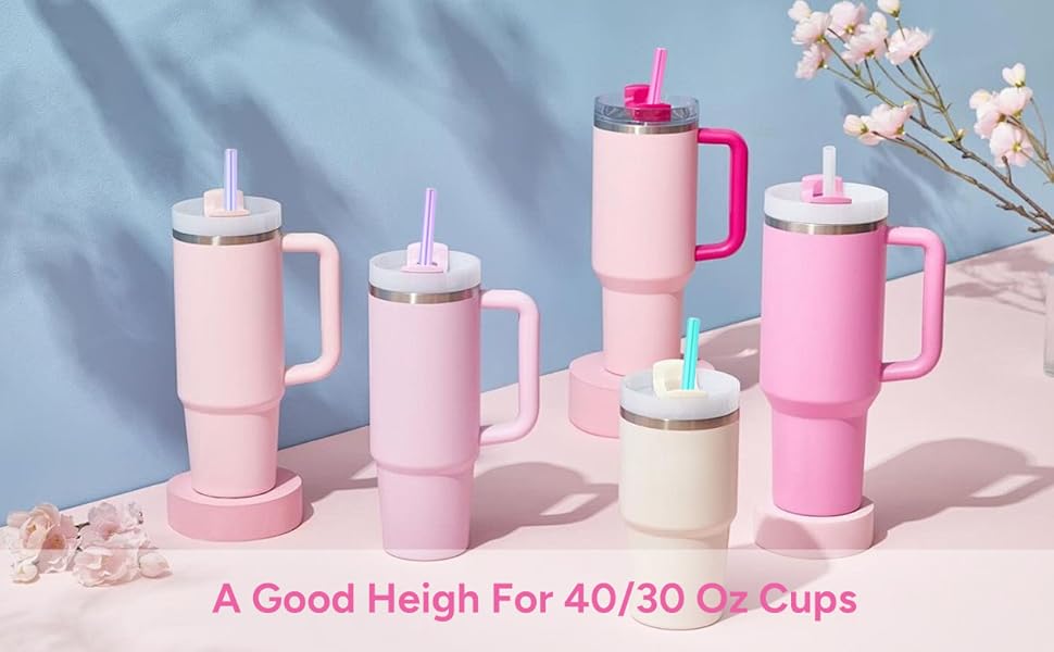 Replacement Straw Compatible with Stanley Quencher 40 oz,30 oz Tumbler, 12 inch Extra Long Reusable Straws Plastic For 40 Oz Cup,Clear-6 Pack