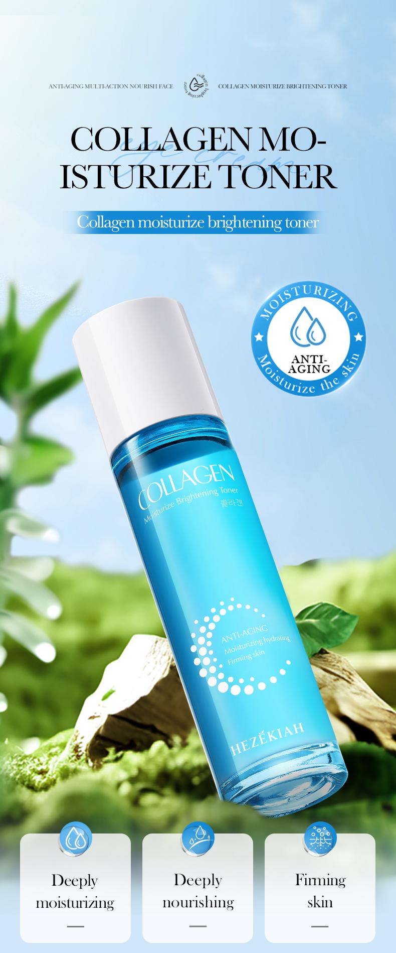 Collagen Moisturize Brightening Toner,Deeply Moisturizing & Nourishing Firming Skin