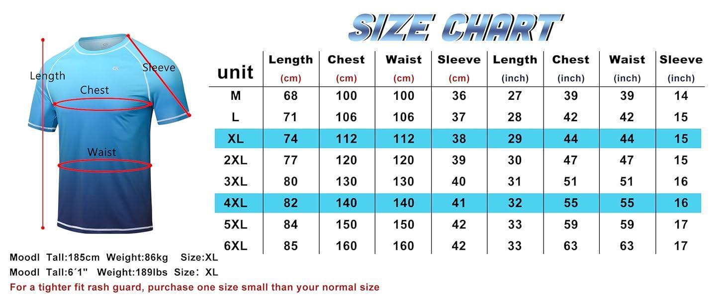 Men’s UPF50+ Quick-Dry Rash Guard Tee – Short Sleeve | Run, Swim & Hike Swimming Beach Rashguards Activewear