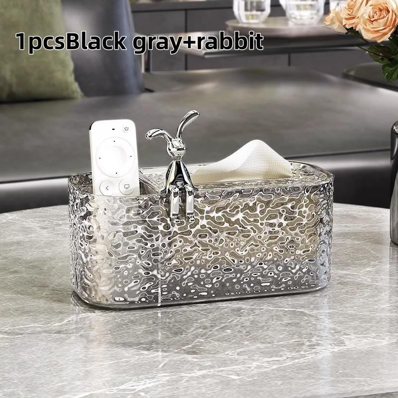Luxury Glacier Pattern Tissue Box, Multifunctional Remote Control Storage Box, Stylish & Durable Home Organizer, Large Capacity, Elegant Design