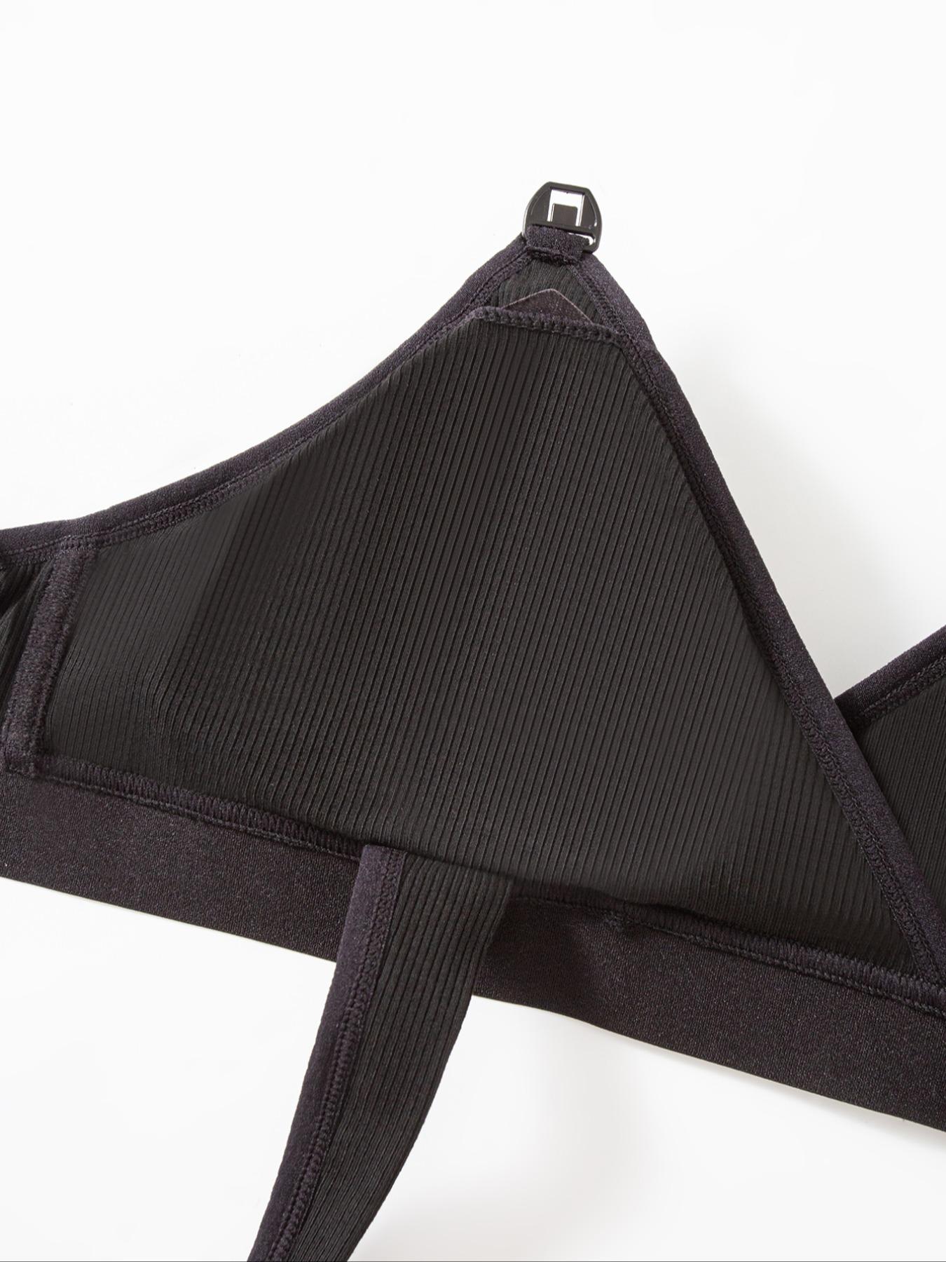 3 Pack Maternity Nursing Bras, Removable Pads, Soft Comfortable Breastfeeding Bra, Cross Feeding Design, Pregnancy Support, Maternity Solid Bra