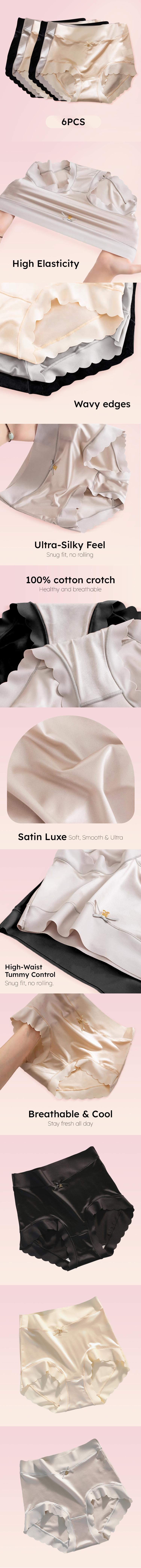 BBEUU | S-3XL PLUS SIZE: 6PCS Panties + 2 FREE! No Show, Ultra Soft, Ships Free,All Day Comfort