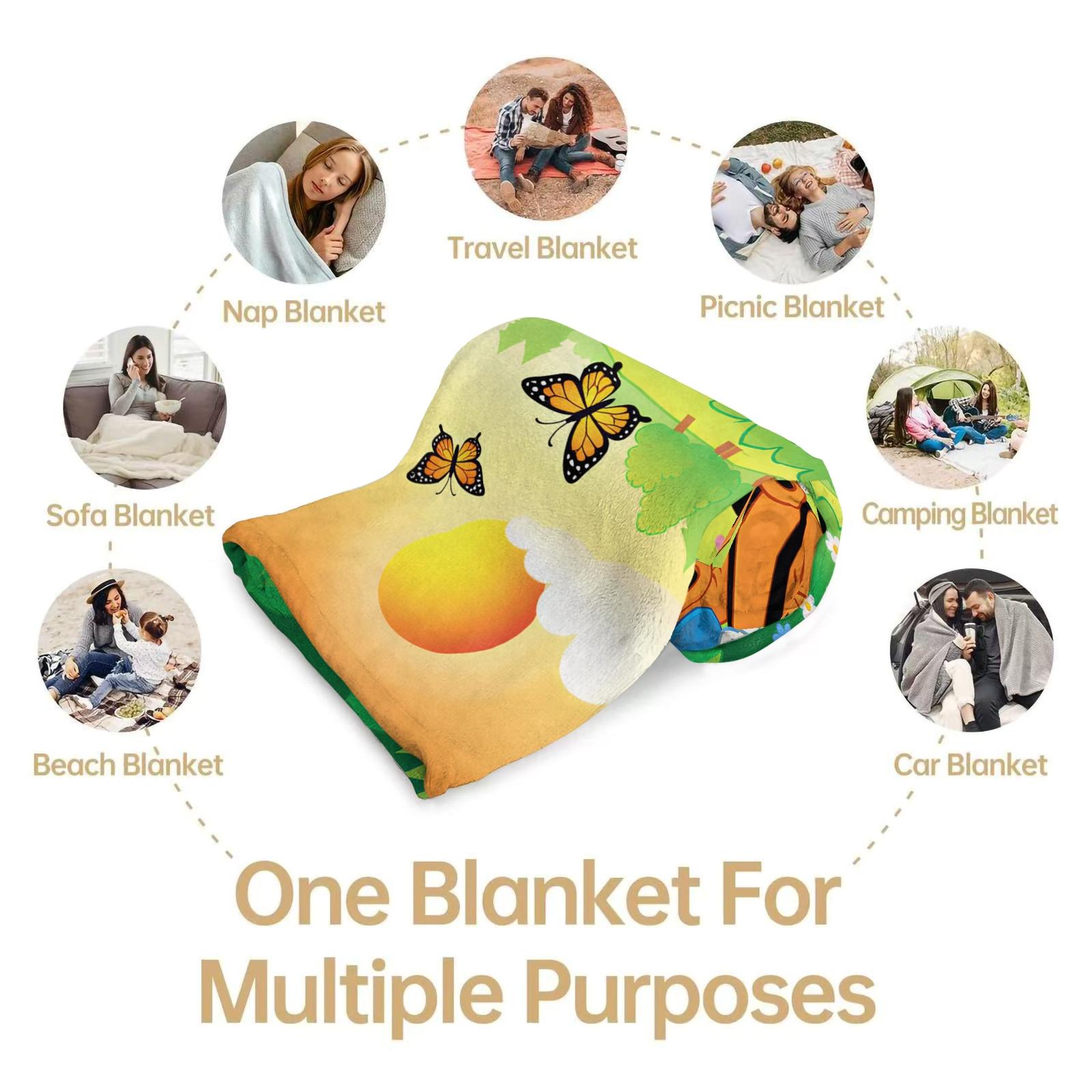 Goofy Pattern Blanket, All-Season Use, Suitable for Bed Sofa Car Room Decor, Perfect Gift, Single-Sided Print Blanket