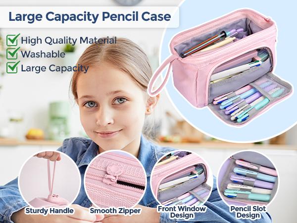 Nicpro 78 PACK Aesthetic School Supplies with Cute Pen Case, Pastel Highlighters, Ink Gel Pens, Mechanical Pencils, Ballpoint Pen for Student Stationary, ideal Christmas gifts